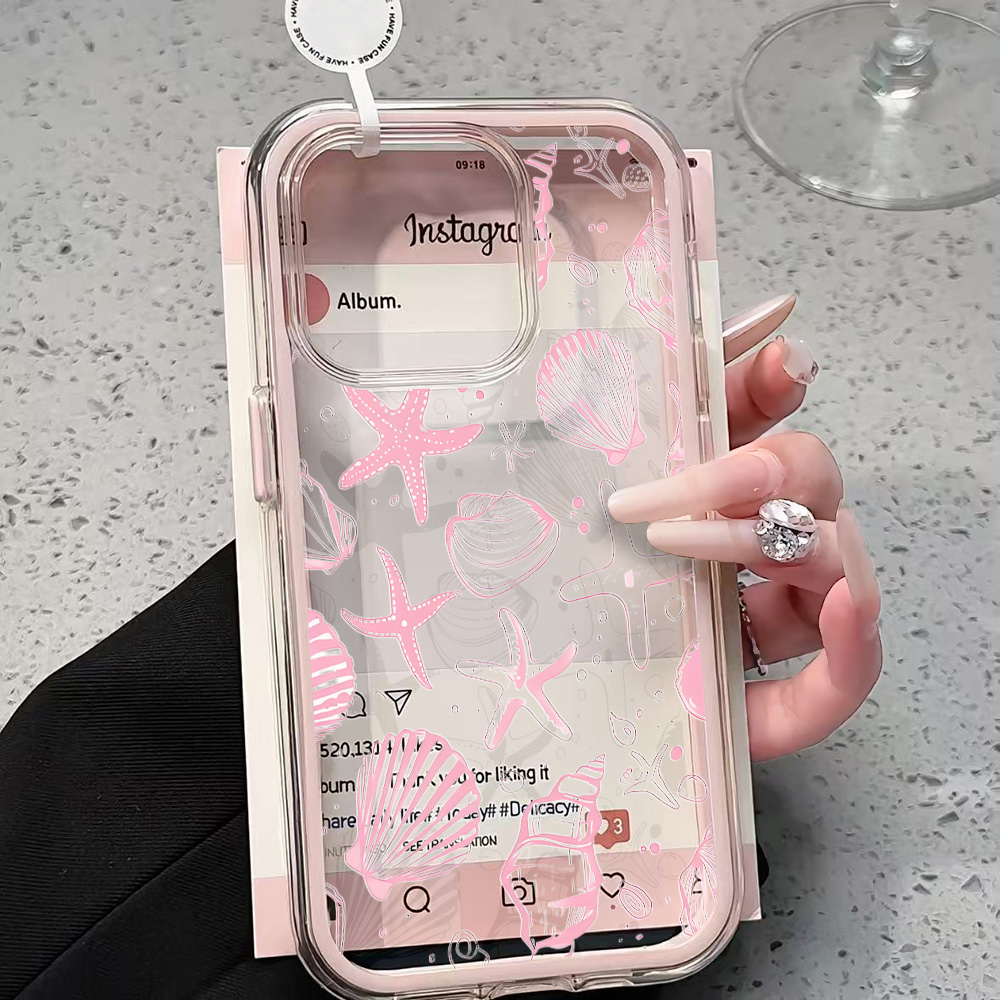 Shelly - Capa de Silicone Transparente Rosa Concha