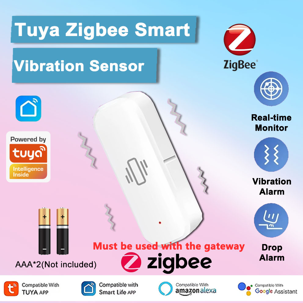 Home Assistant Tuya - Tuya zigbee inteligente sensor de vibração