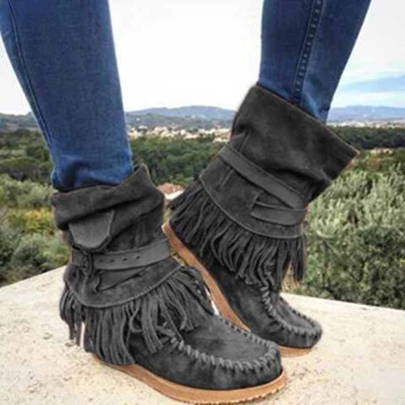 Retro borla botas femininas zí - Tasmota avaliação e preço