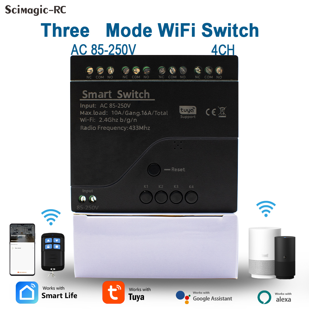 Módulo de Relé WiFi 4 Canais T - Tuya 4 Channel avaliação e preço