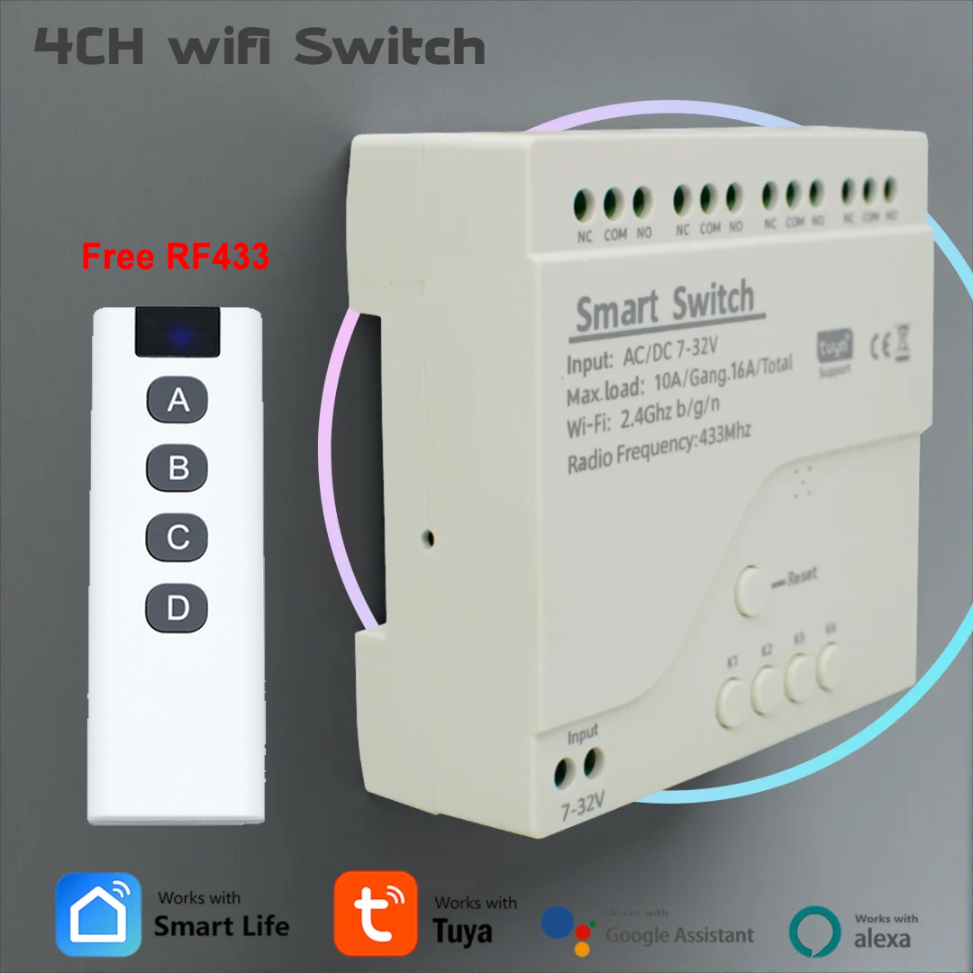 Disjuntor Wi-Fi de 4 Canais Tu - Tuya 4 Channel avaliação e preço